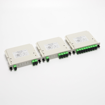 نوع کاست LGX Box PLC Splitter Insertion 1x2 1x4 1x8 with SC APC Connector