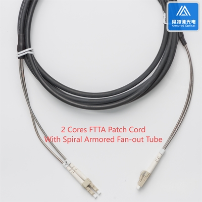 Armoured Fiber Optic Cable Multimode Duplex Cable Lszh Patch Cord BBU RRU
