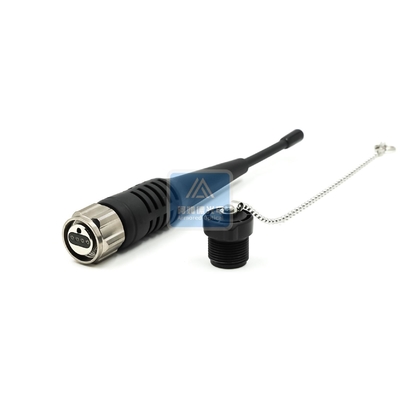 Armored Fiber Optic Patch Cord 4 Core ODC Connector 5.0mm Black TPU