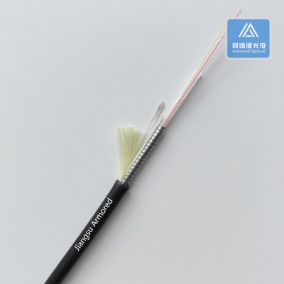 G657B3 2 Core FTTA Spiral Armored Fiber Cable Slitter 5.0mm LSZH Water Blocking