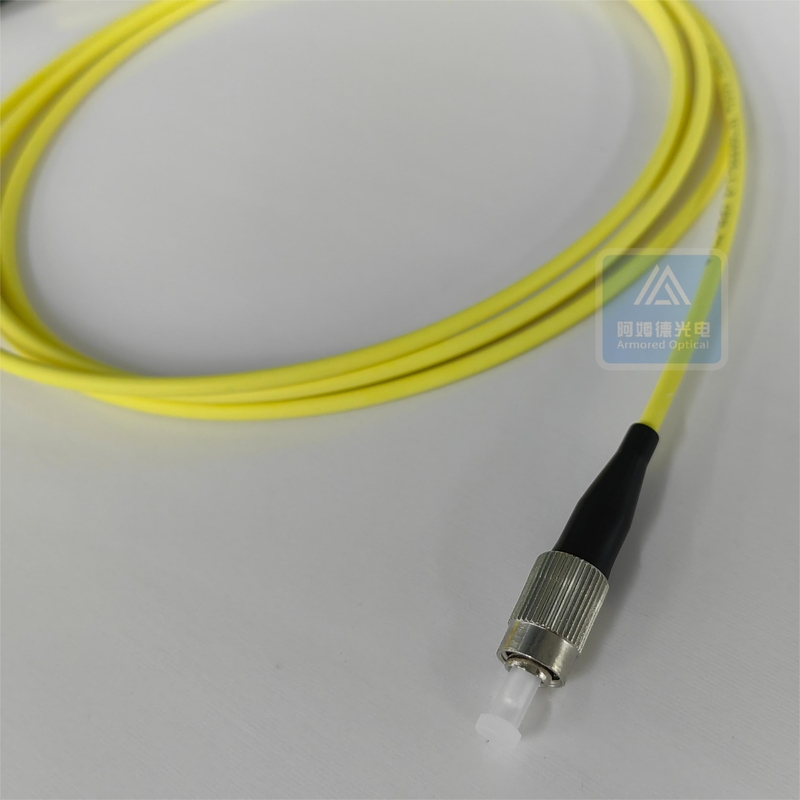 Armored Simplex Fiber Patch Cord Jumper 5m FC 3.0mm Yellow LSZH ODN B2ca