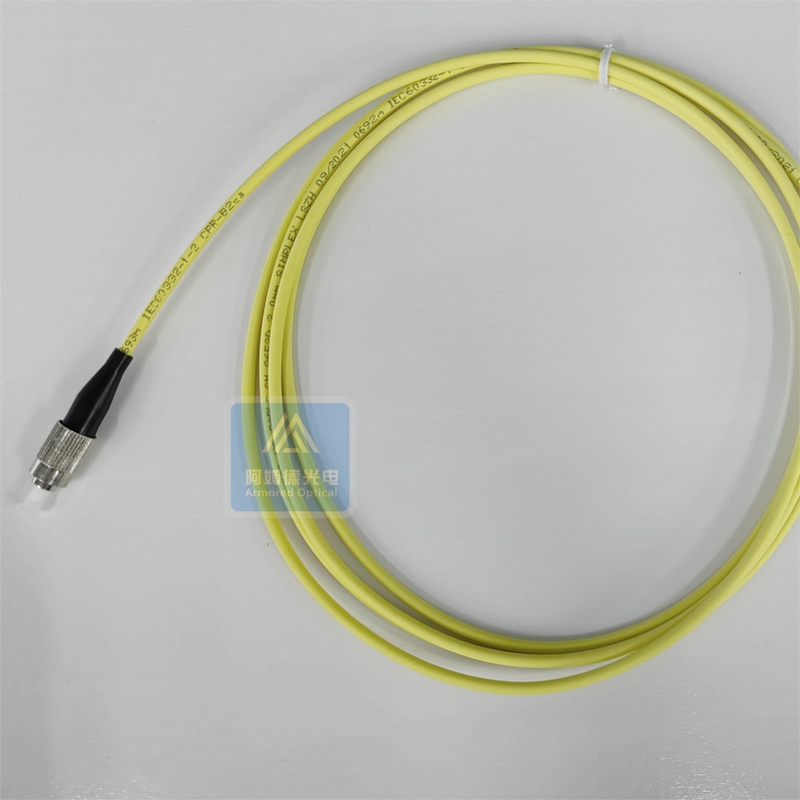 Armored Simplex Fiber Patch Cord Jumper 5m FC 3.0mm Yellow LSZH ODN B2ca