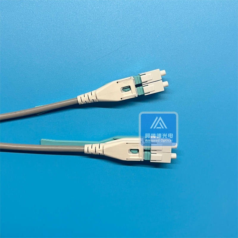 Armoured Fiber Optic Cable Multimode Lszh Fiber Patch Cord FTTH 3.0mm Grey