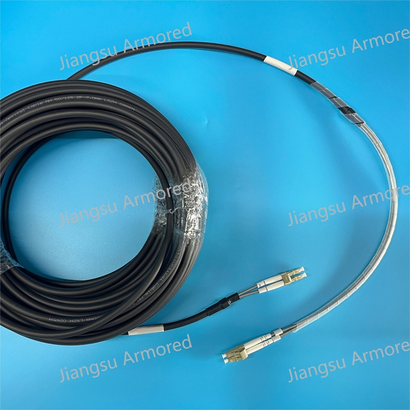 DLC 0.03M DLC 0.34M DuplexCPRI Patch Cord Armored 7.0mm LSZH FTTA Patch Cord With Pulling Eye