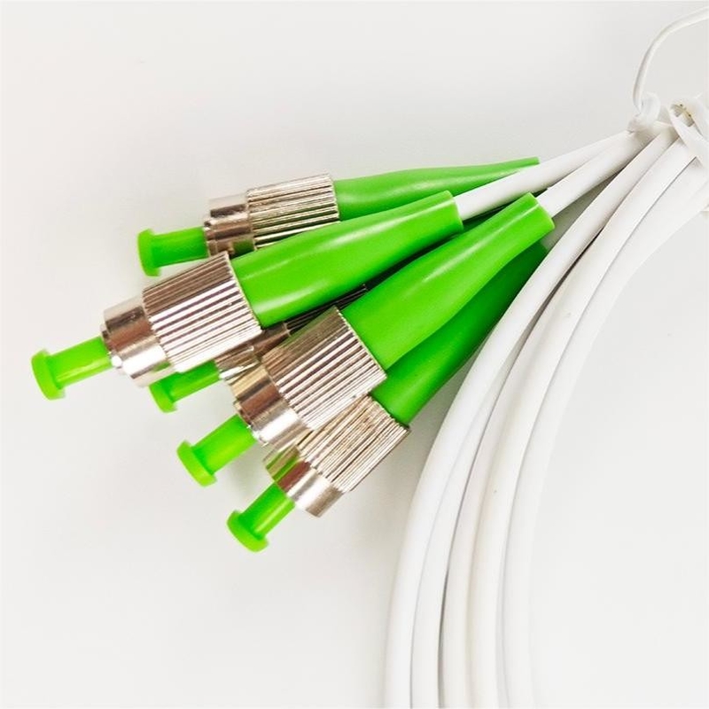 6 Core Armored Patch Cord 20m Fc Lc Patch Cord 5.0mm White  LSZH FTTH ODN