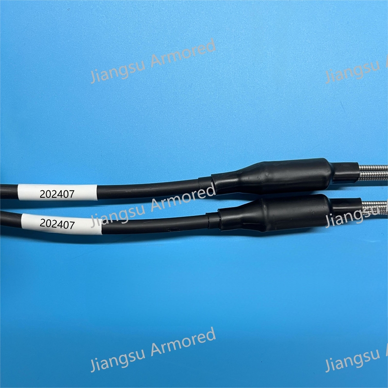 4 Core Single Mode Armored Fiber Jumpers FTTA 7.0mm Black LSZH  BBU RRU