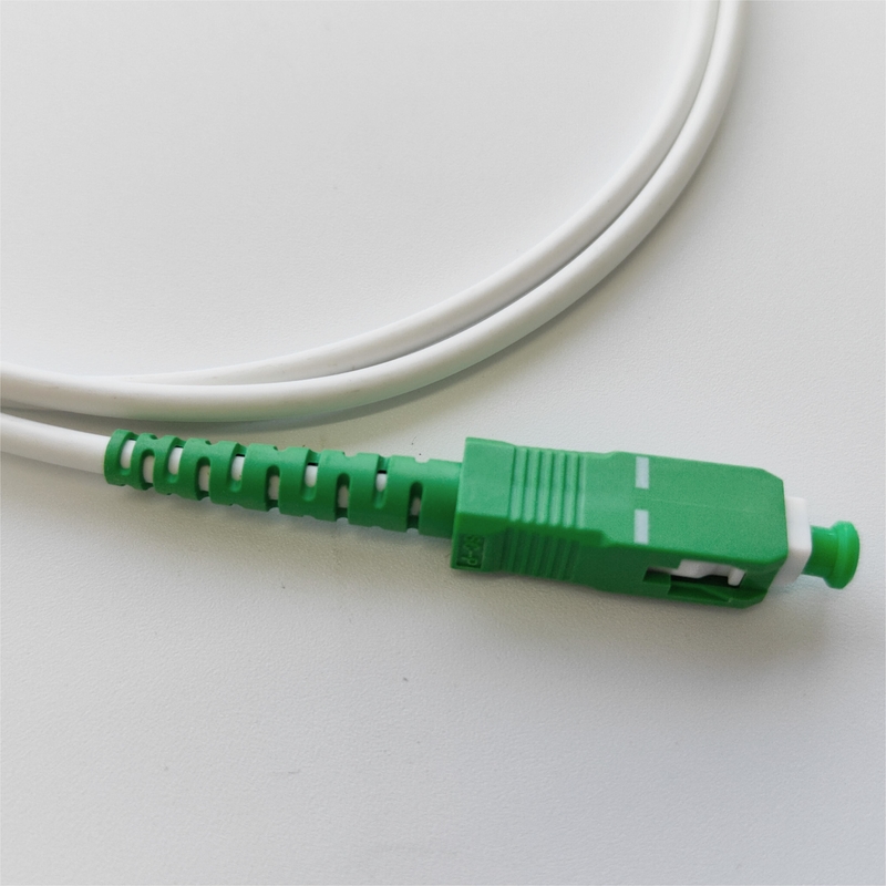 Simplex Armored Patch Cord 1m   LC Sc Apc Fiber Jumper 3.0mm White LSZH Dca
