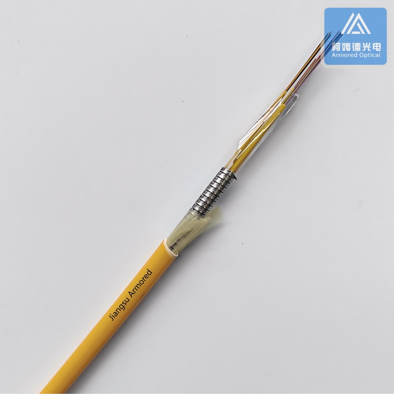48 Cores SM 6.0mm Armored Fiber Patch Cable Yellow LSZH