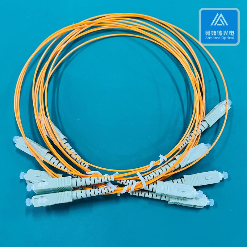SC-SC-1M Simplex Multi Mode Patch Cord 1.3mm Yellow and Orange LSZH Patch Lead