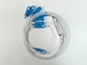 SCUPC PLC Mini Steel Tube Fiber Optical Splitter 8 Way White Color
